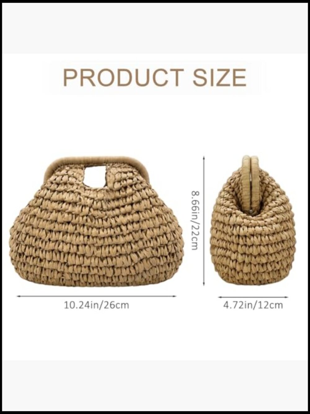 Straw Clutch Purses Crossbody Woven Boho Pouch Beach Evening Bags - Picture 3 of 7